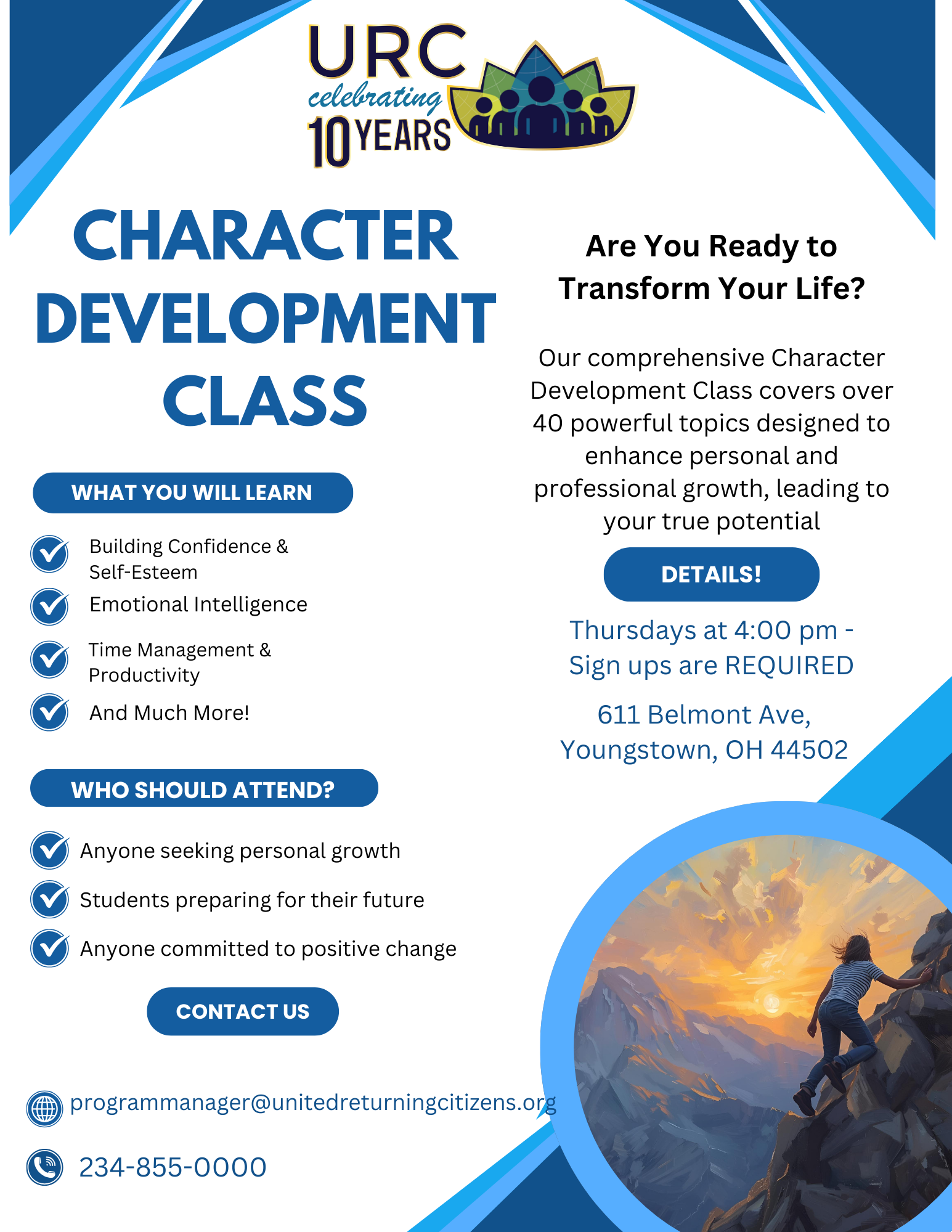 Character Development Flyer